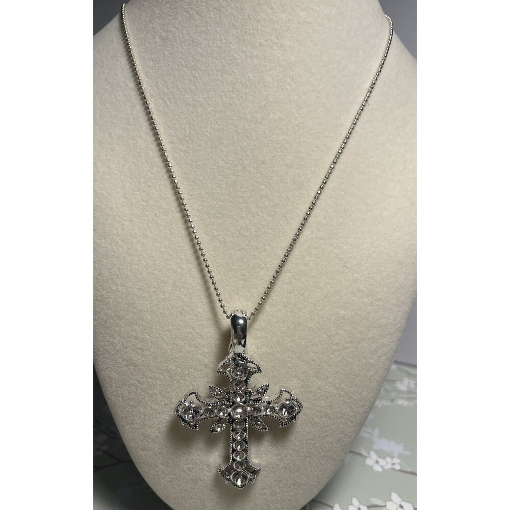 Premier Designs Grace Cross Pendant Necklace Vintage Religious Spiritual